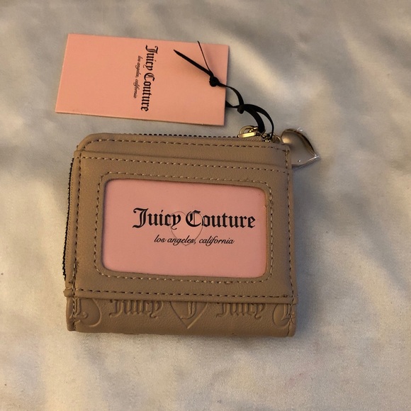 Juicy Couture Cafe Upgrade U L-Zip Faux Leather Card Case NWT - Picture 9 of 16